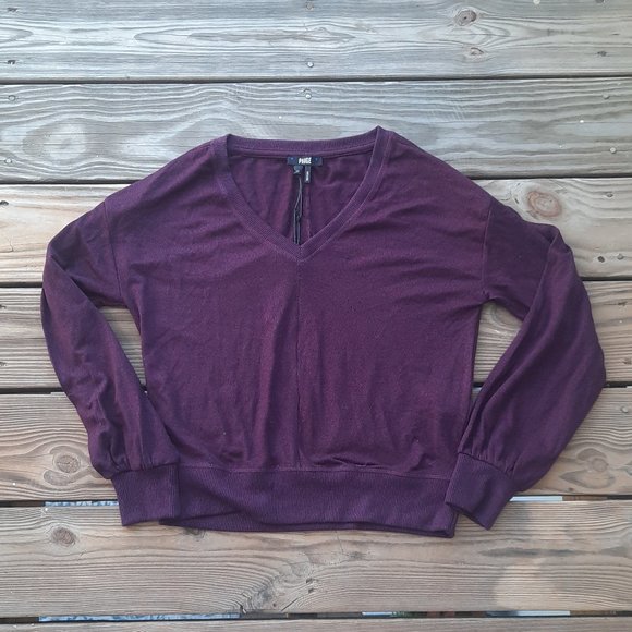 PAIGE Arizona Top in burgundy - Picture 3 of 5